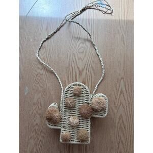 New Women’s Savanna Straw Cactus 🌵Handbag👜Purse Snap Closure Natural 7.5”x7.5”